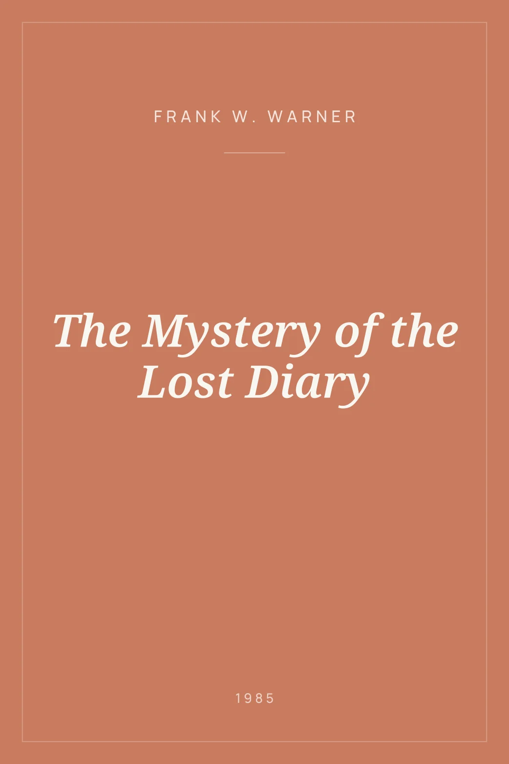 Portada de The Mystery of the Lost Diary