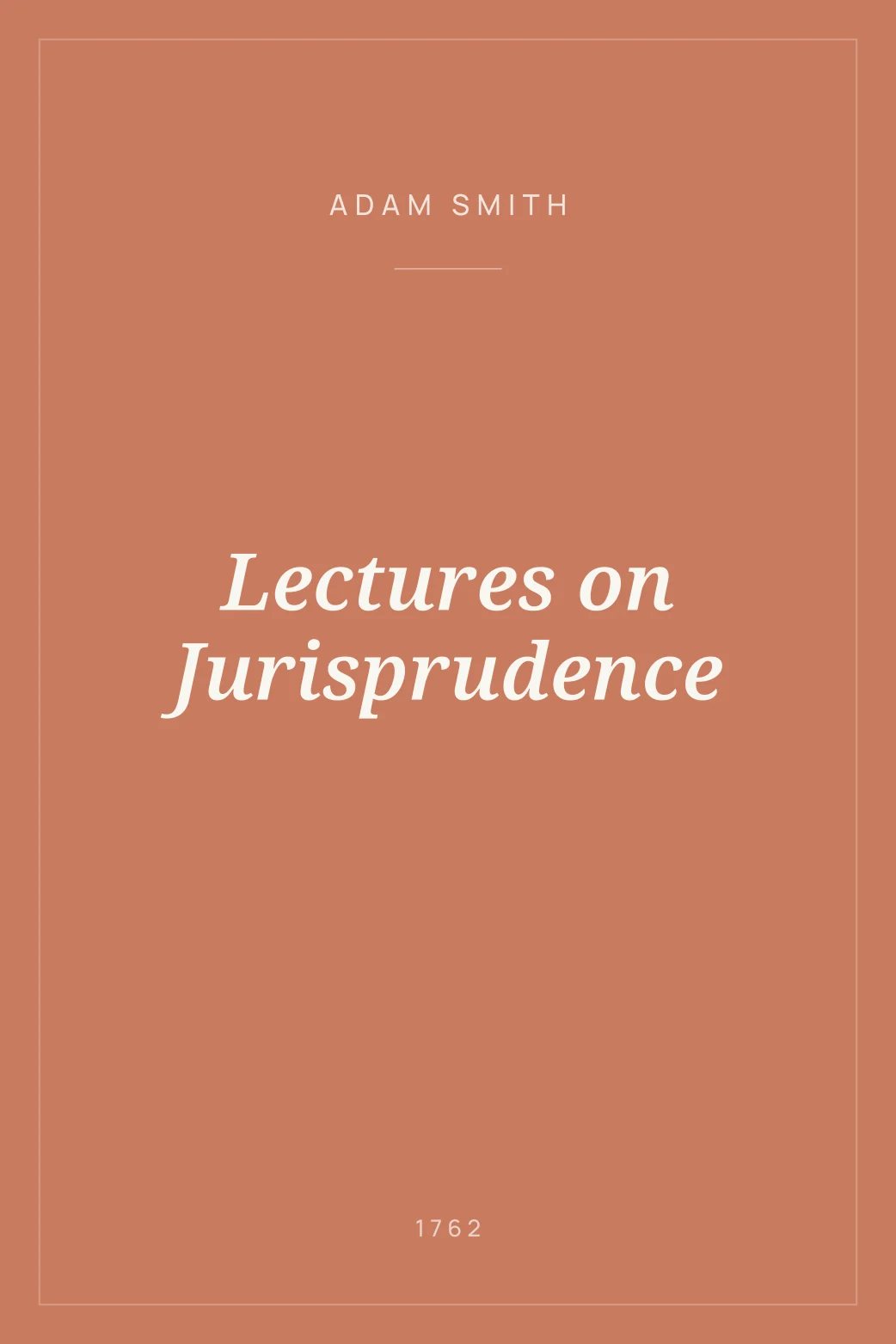 Portada de Lectures on Jurisprudence