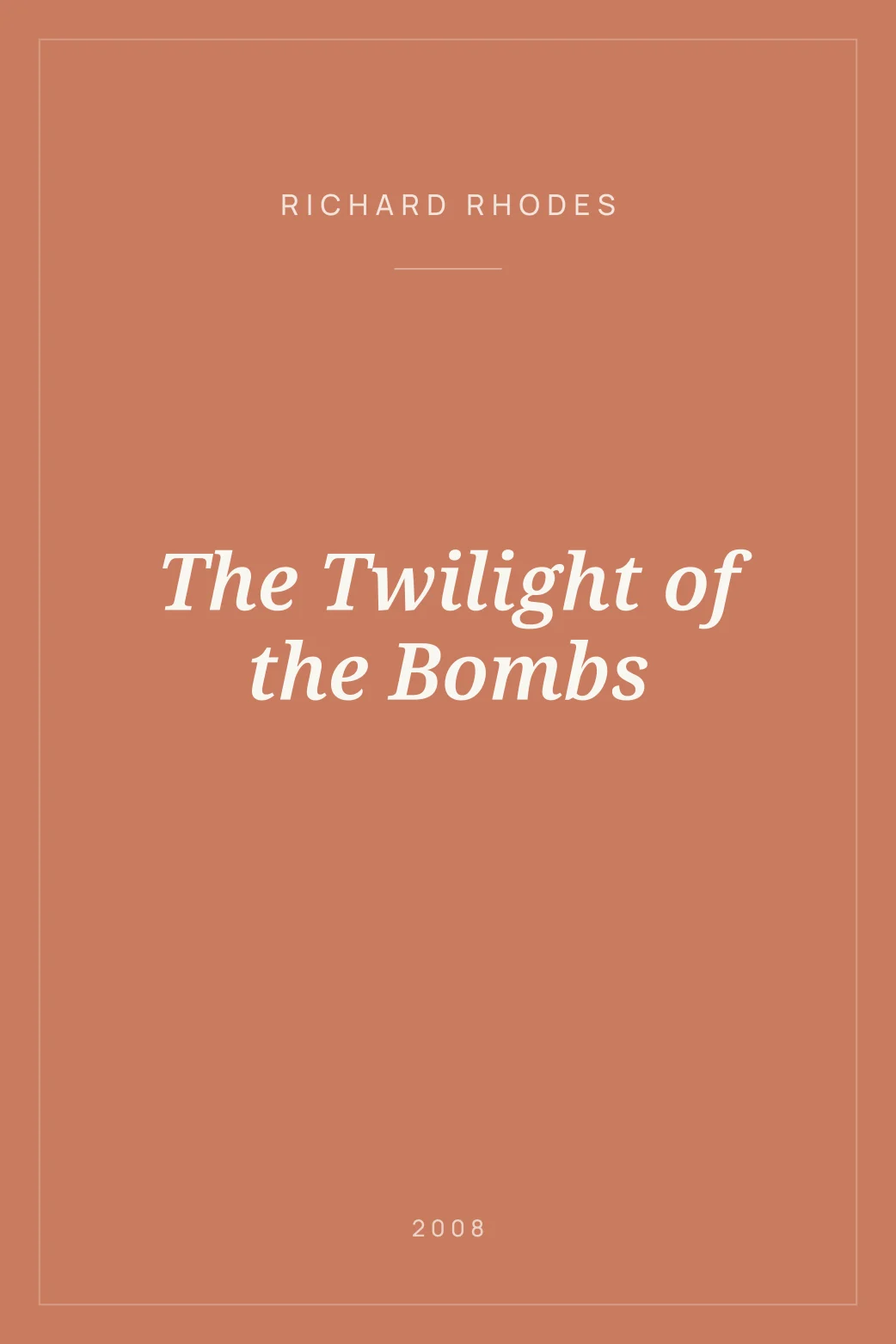 Portada de The Twilight of the Bombs