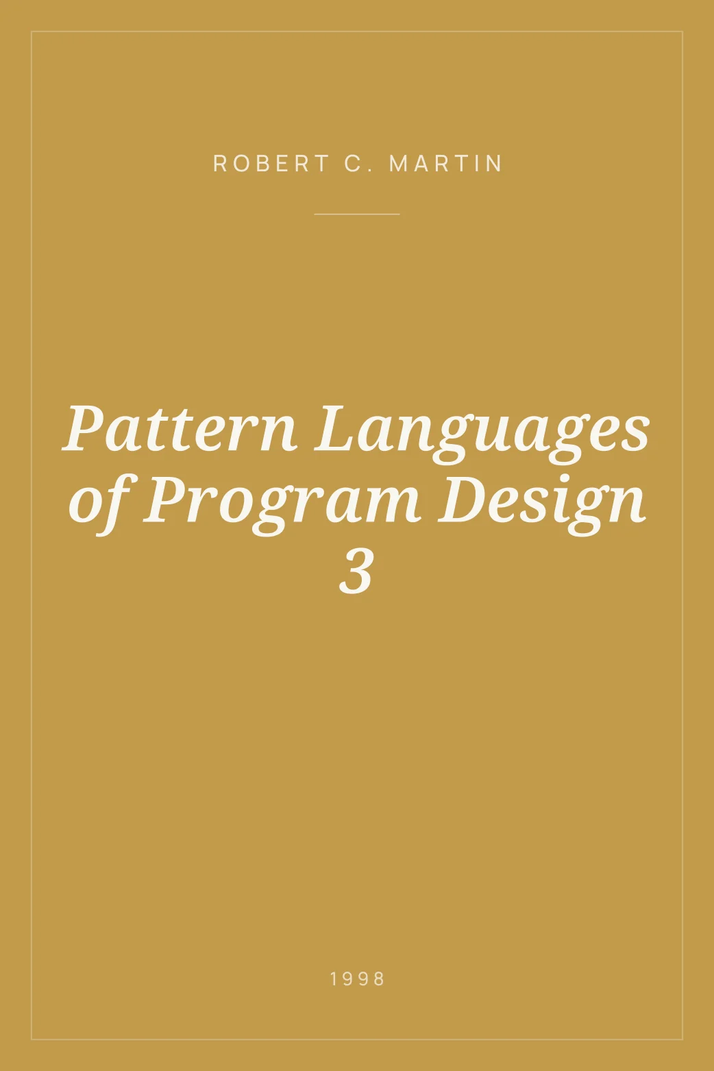 Portada de Pattern Languages of Program Design 3