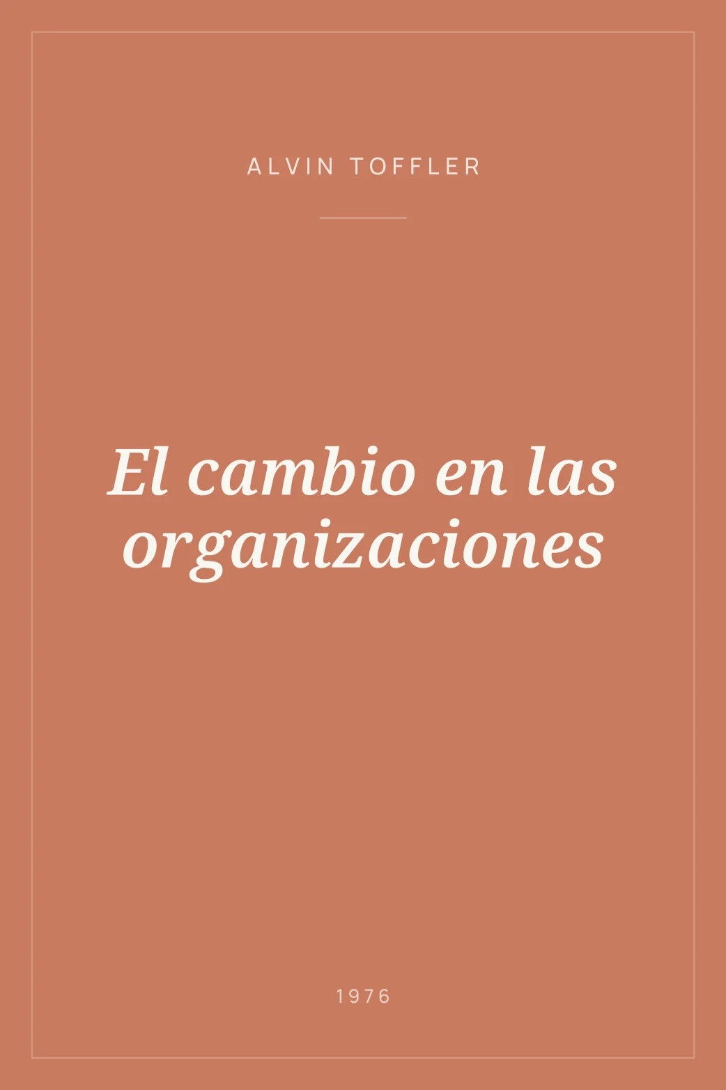 Portada de El cambio en las organizaciones