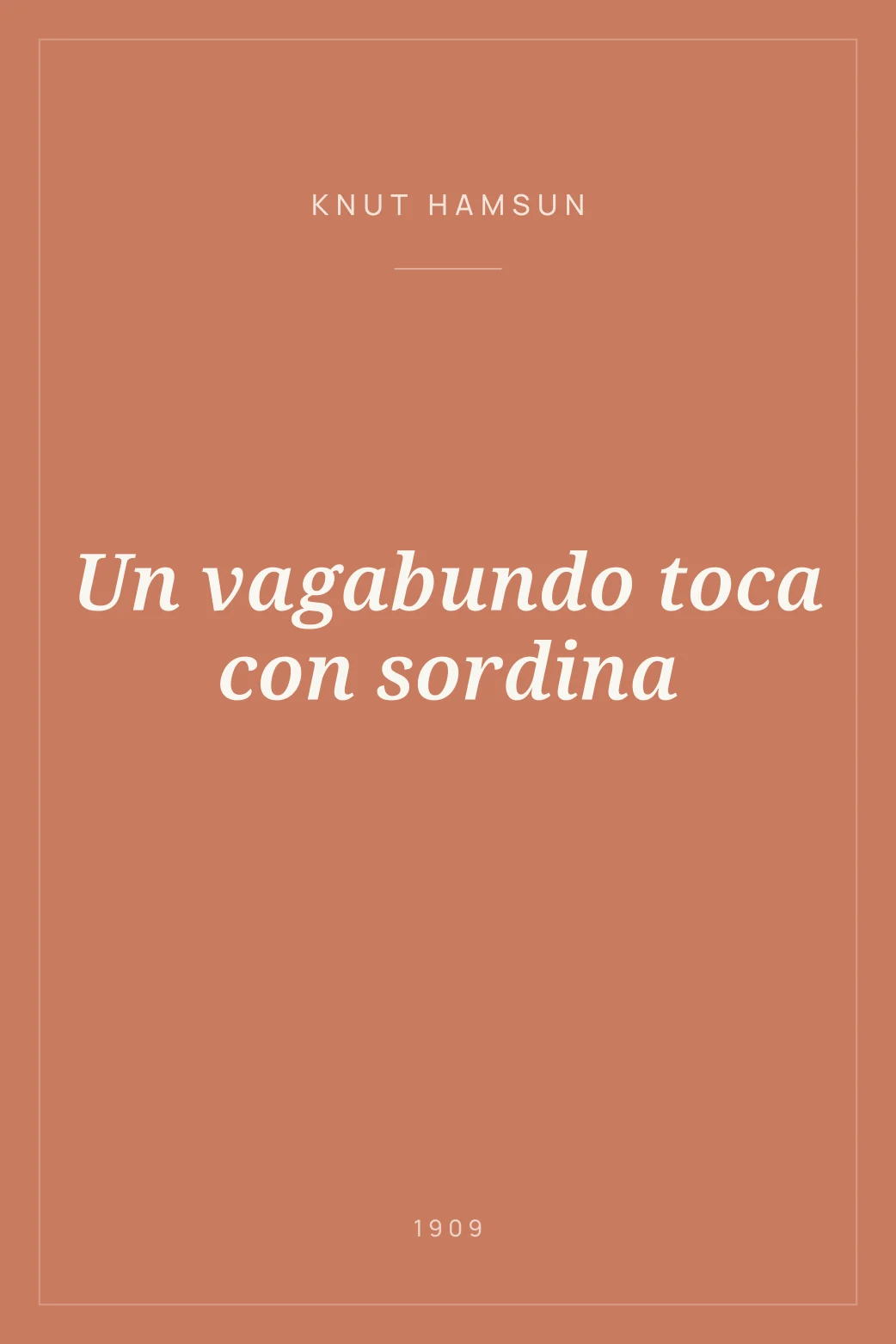 Portada de Un vagabundo toca con sordina