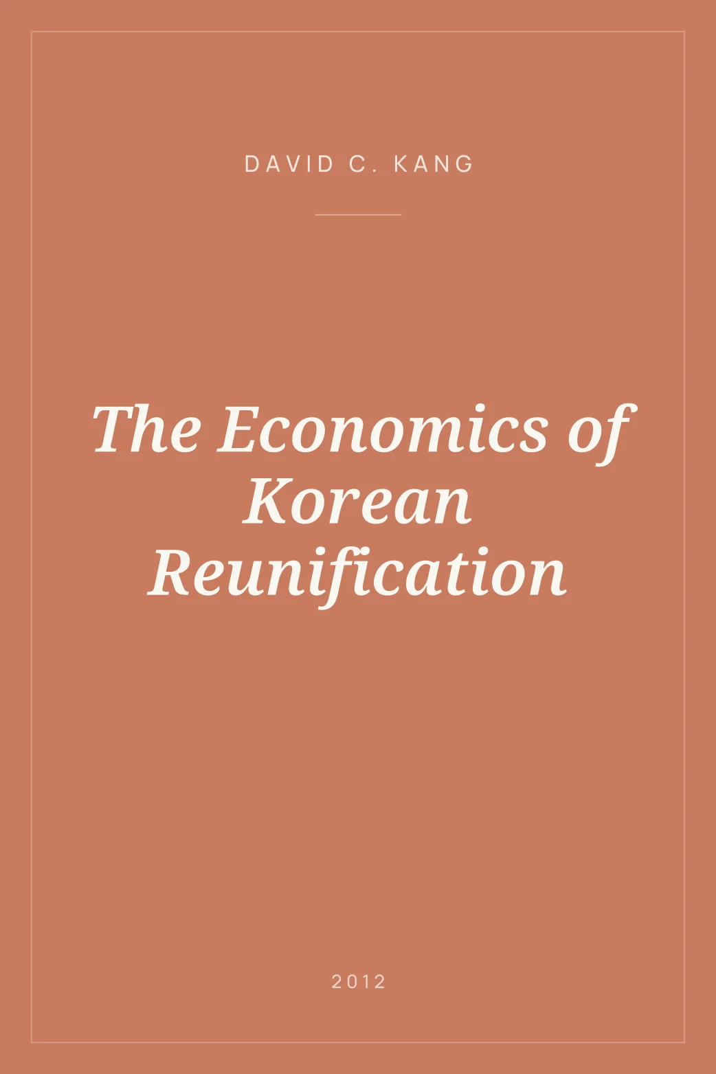 Portada de The Economics of Korean Reunification