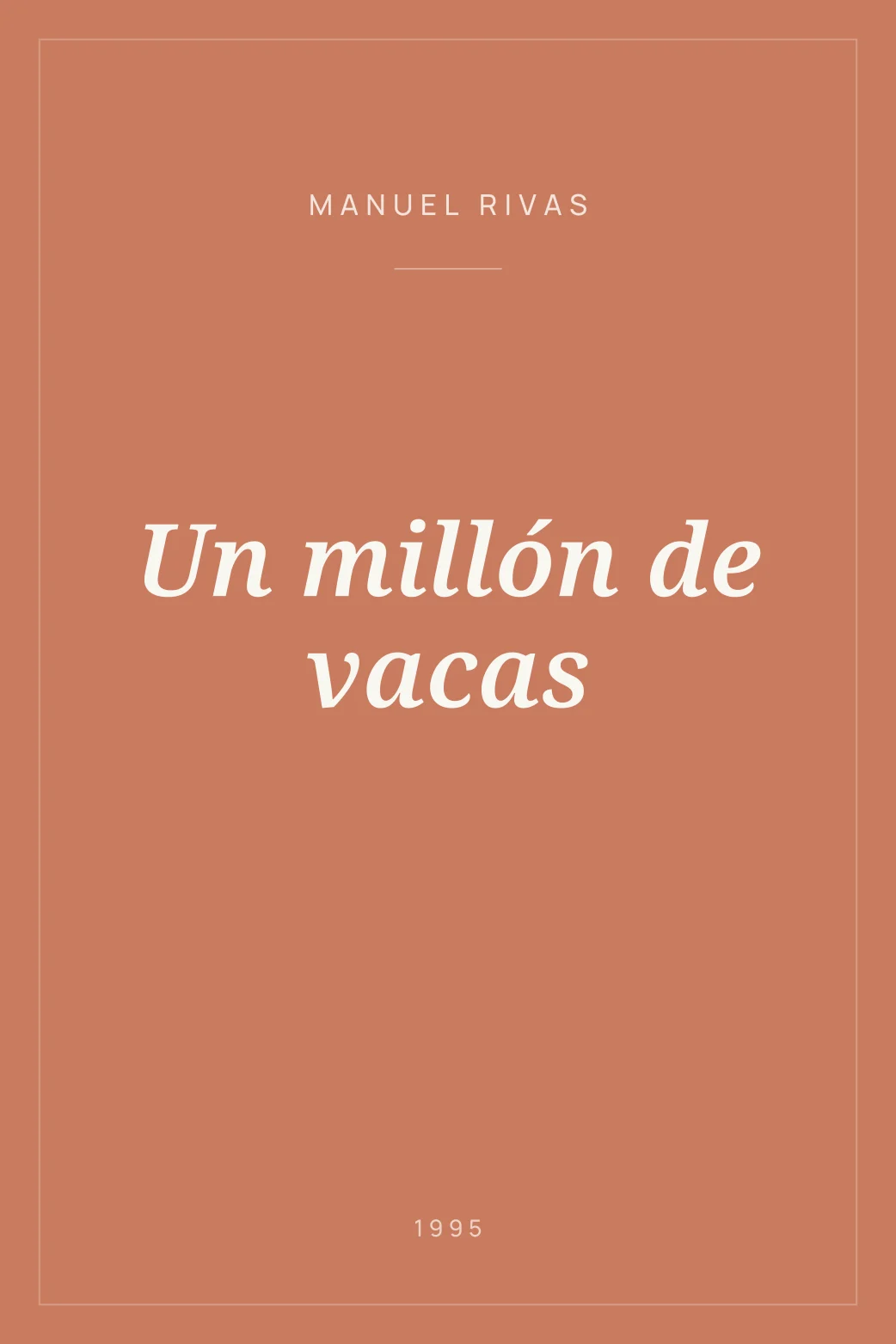 Portada de Un millón de vacas