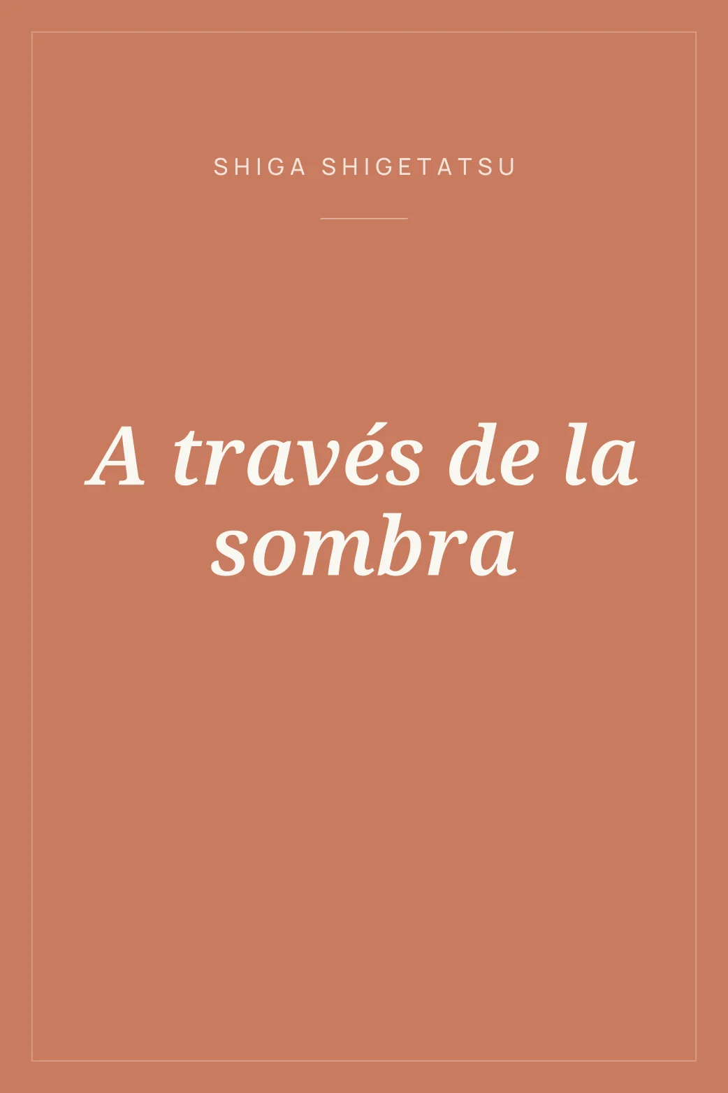 Portada de A través de la sombra