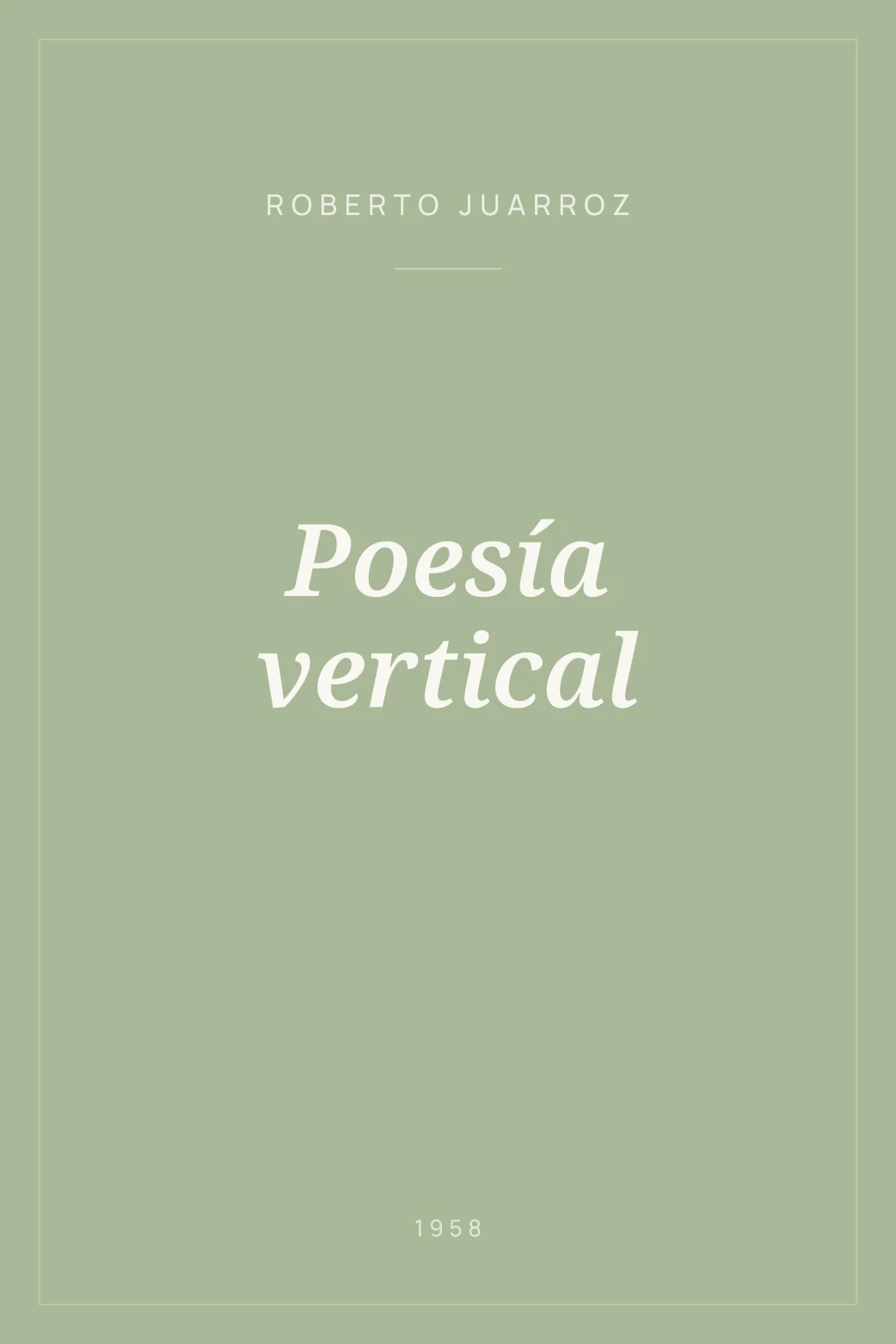 Portada de Poesía vertical