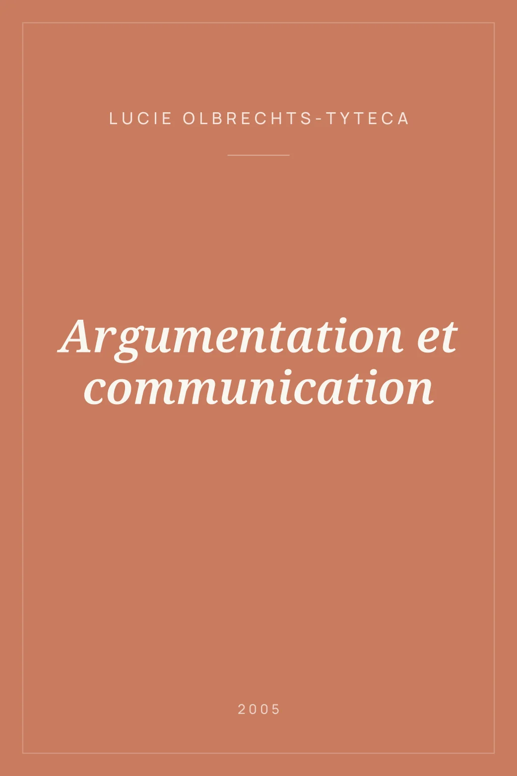 Portada de Argumentation et communication