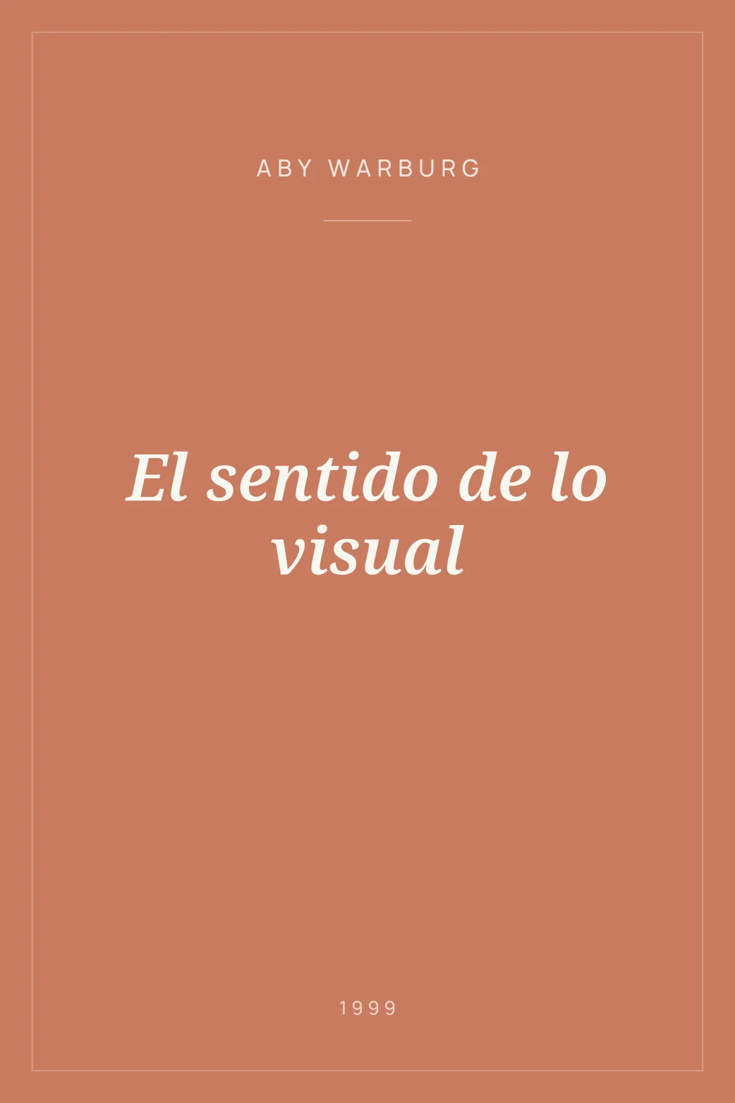 Portada de El sentido de lo visual