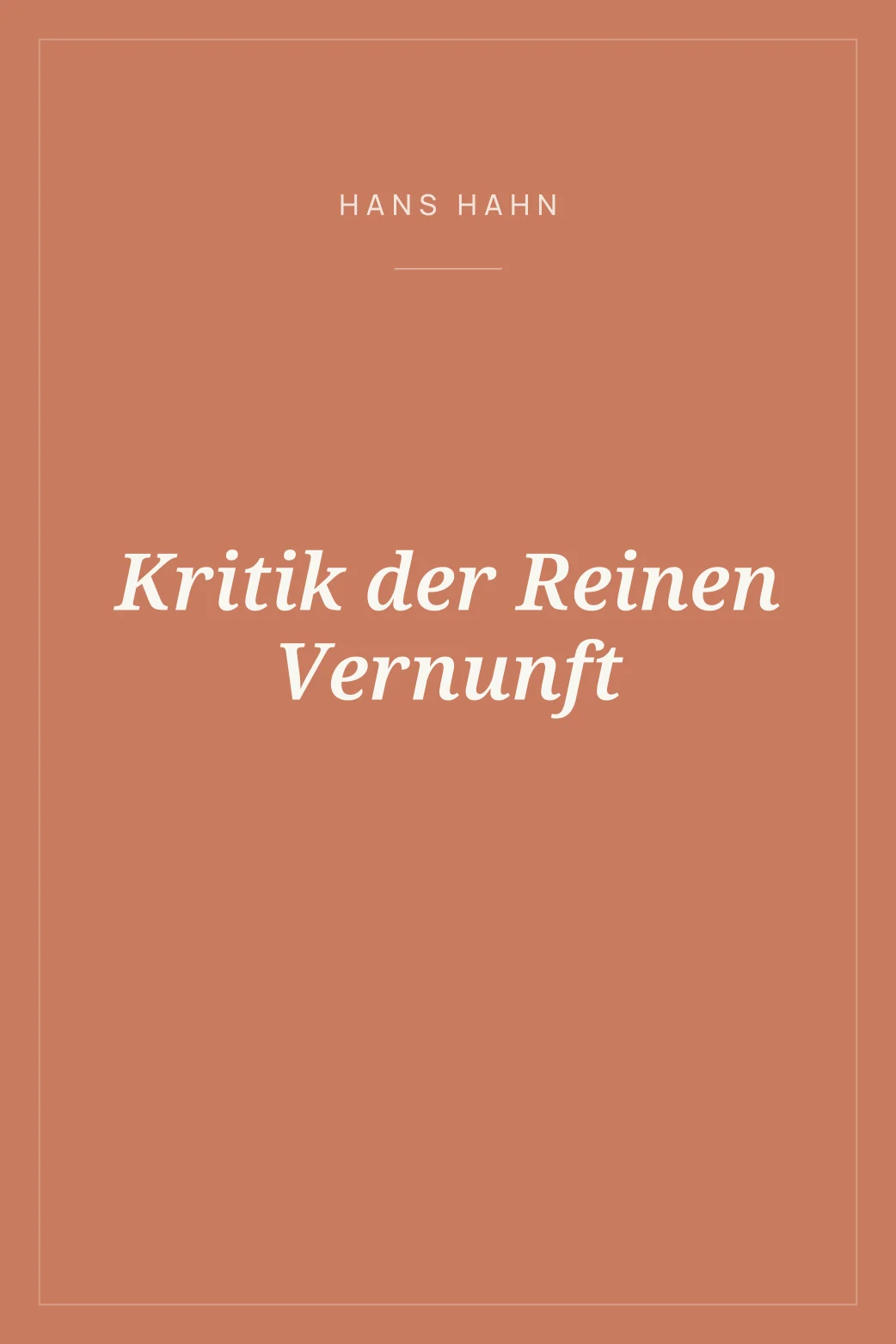 Portada de Kritik der Reinen Vernunft