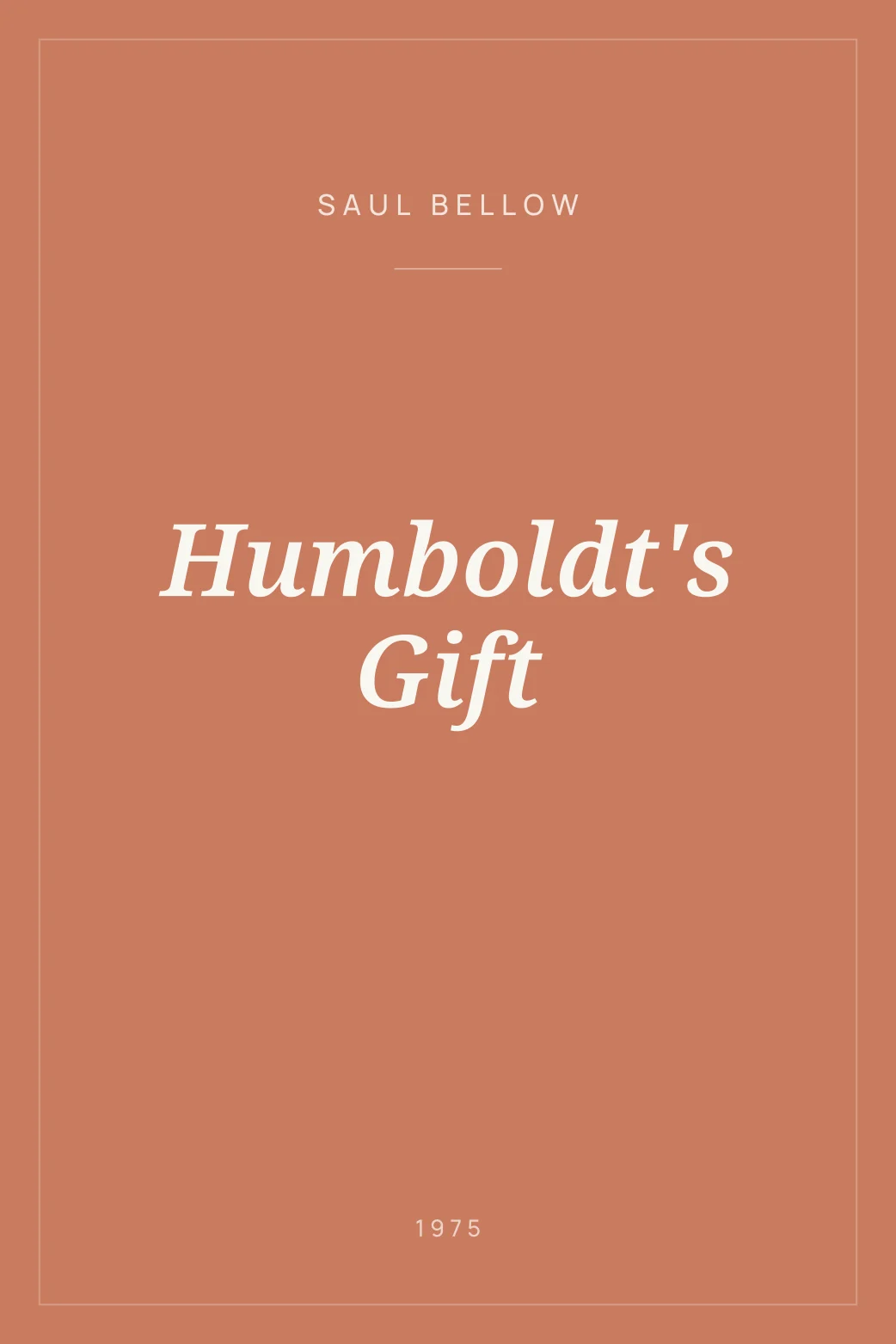 Portada de Humboldt's Gift