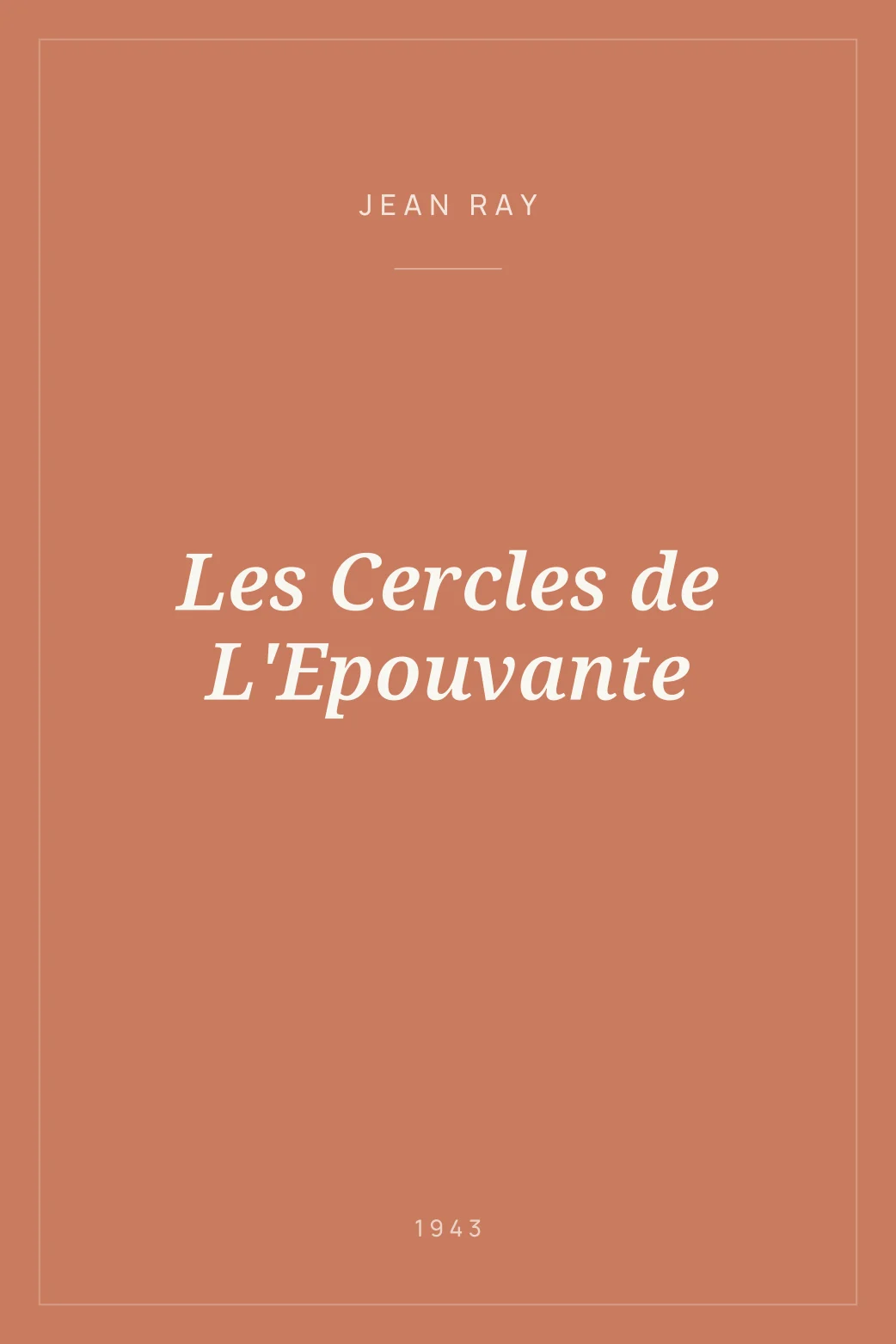 Portada de Les Cercles de L'Epouvante
