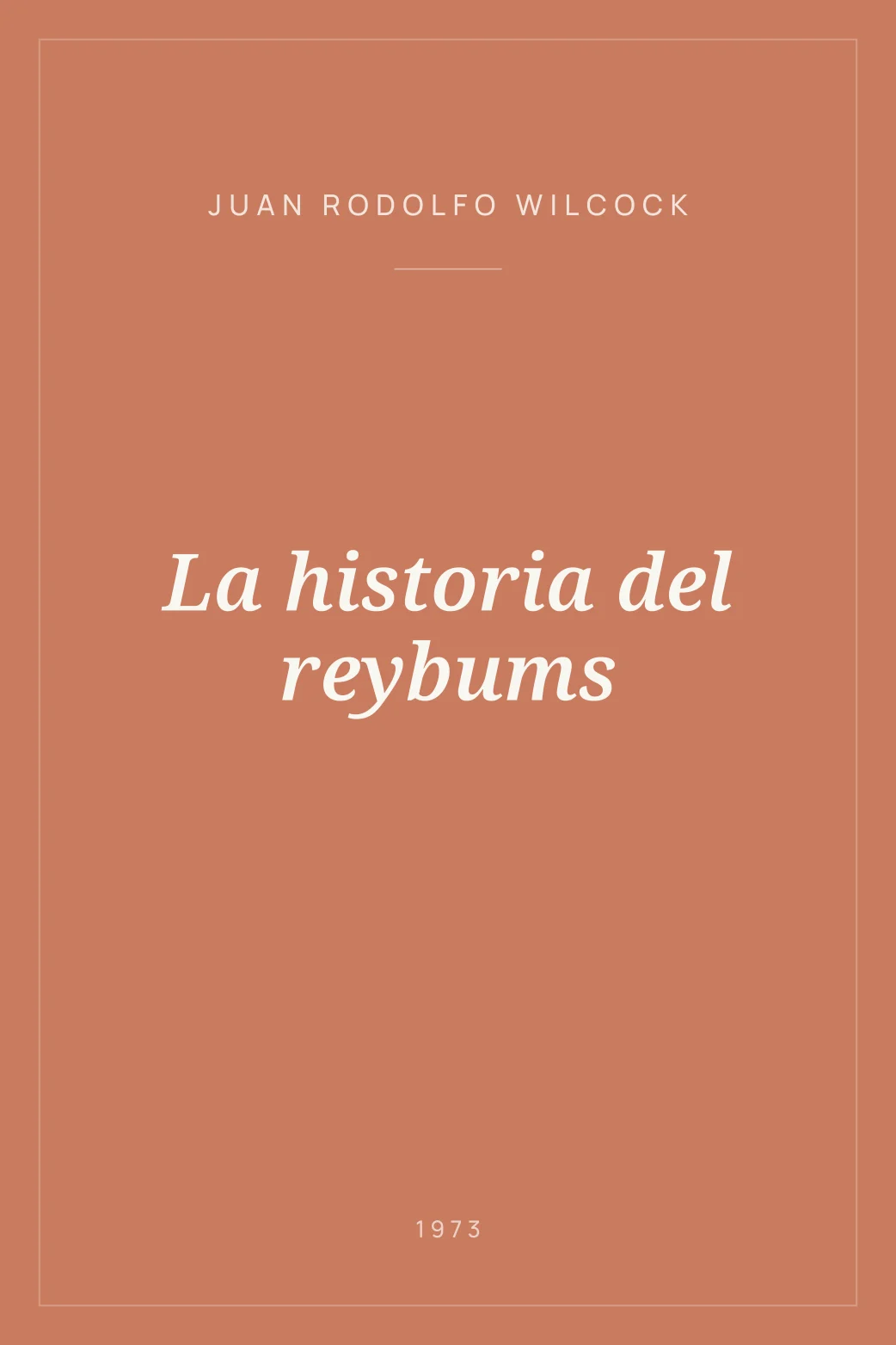 Portada de La historia del reybums