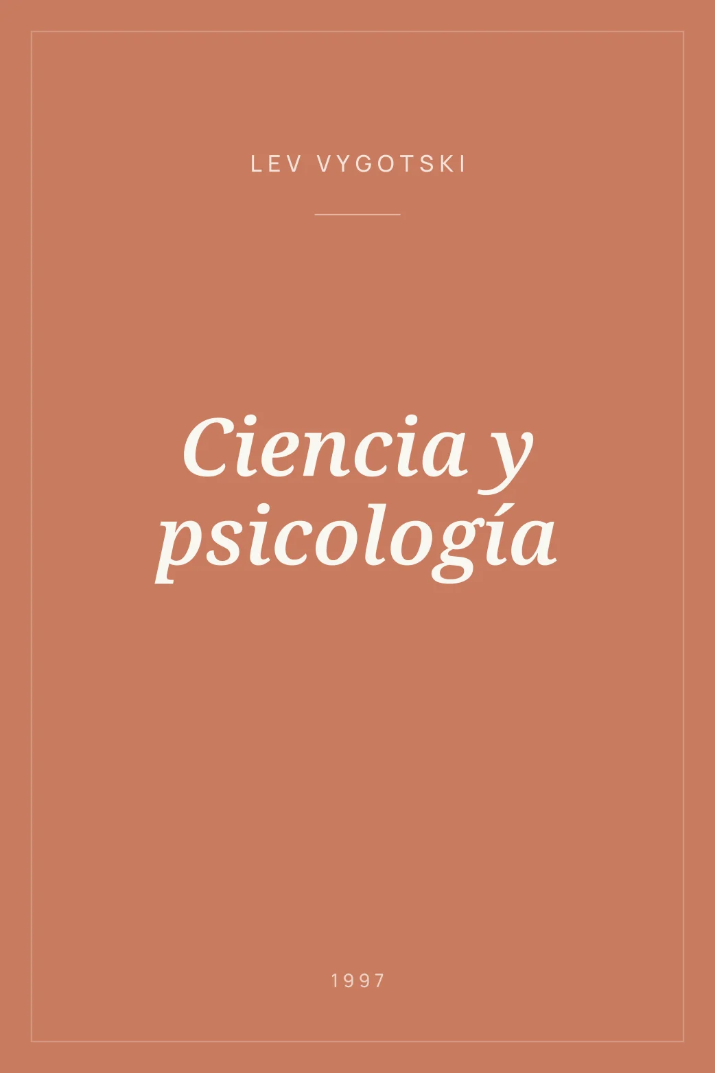 Portada de Ciencia y psicología