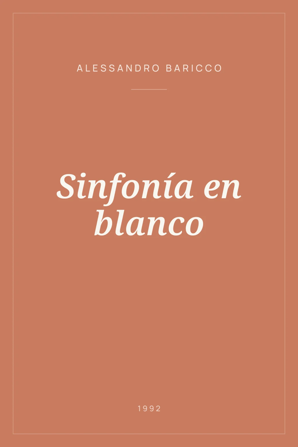 Portada de Sinfonía en blanco
