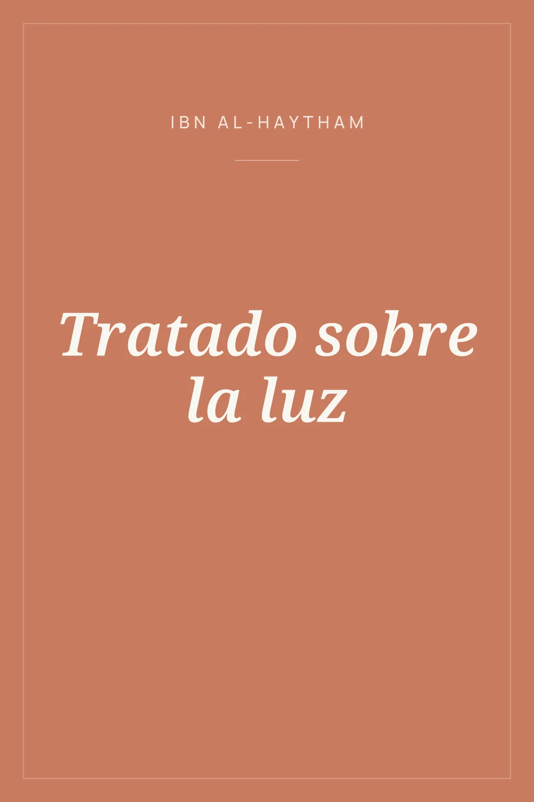 Portada de Tratado sobre la luz