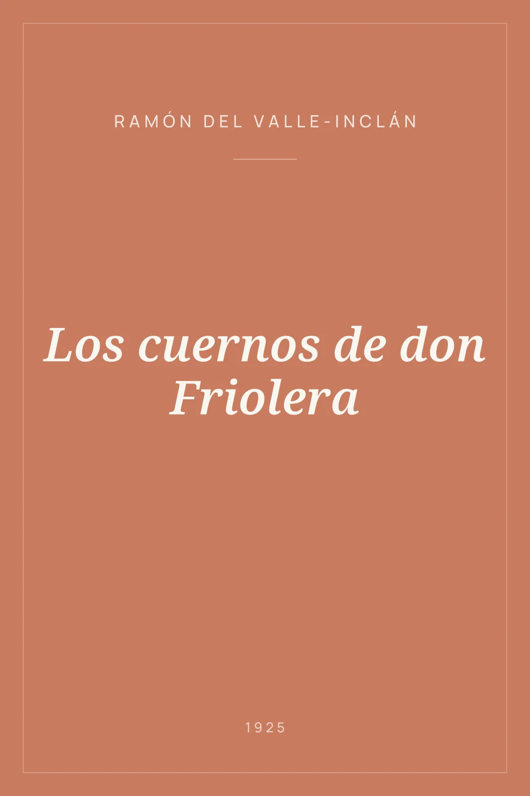 Portada de Los cuernos de don Friolera