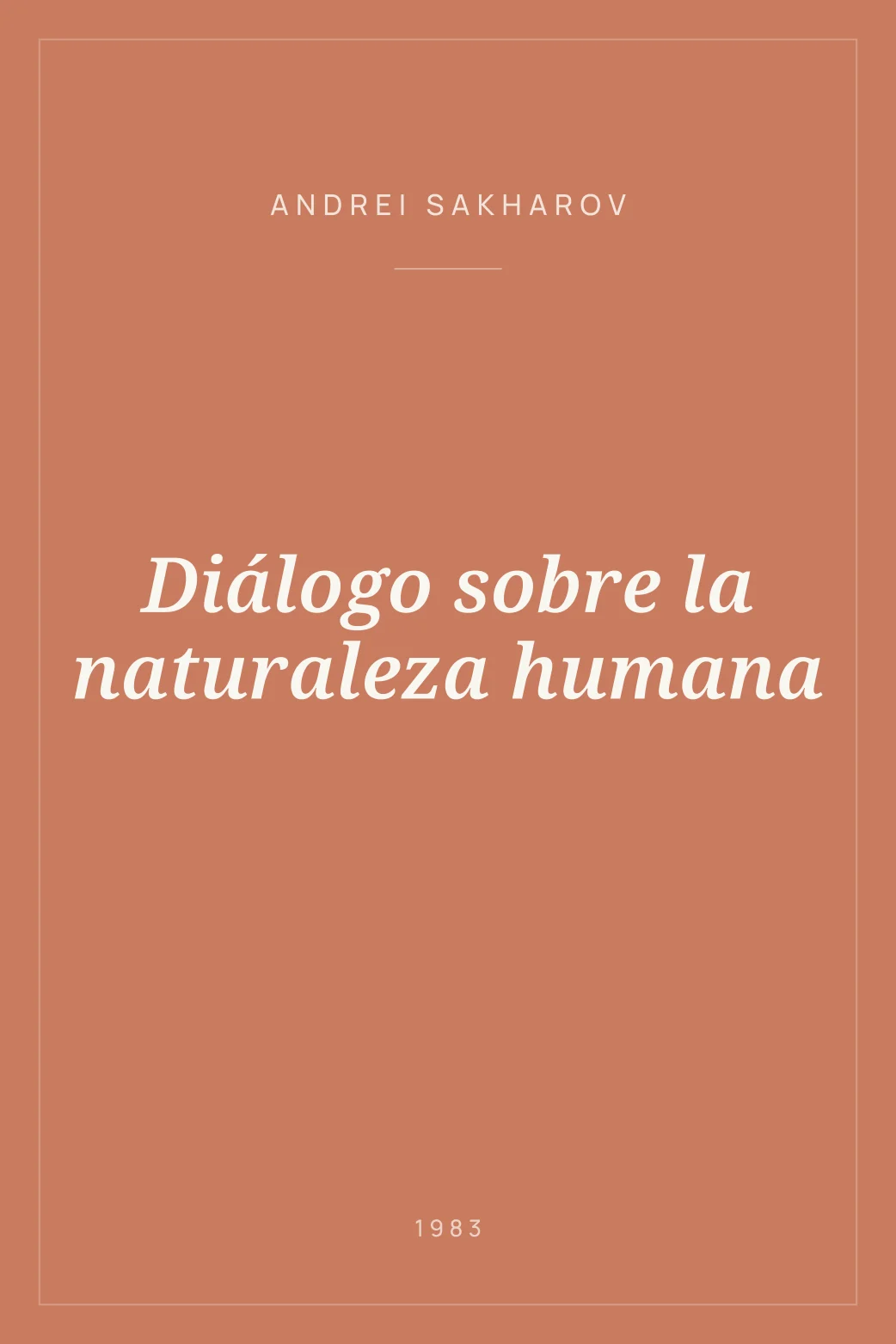 Portada de Diálogo sobre la naturaleza humana