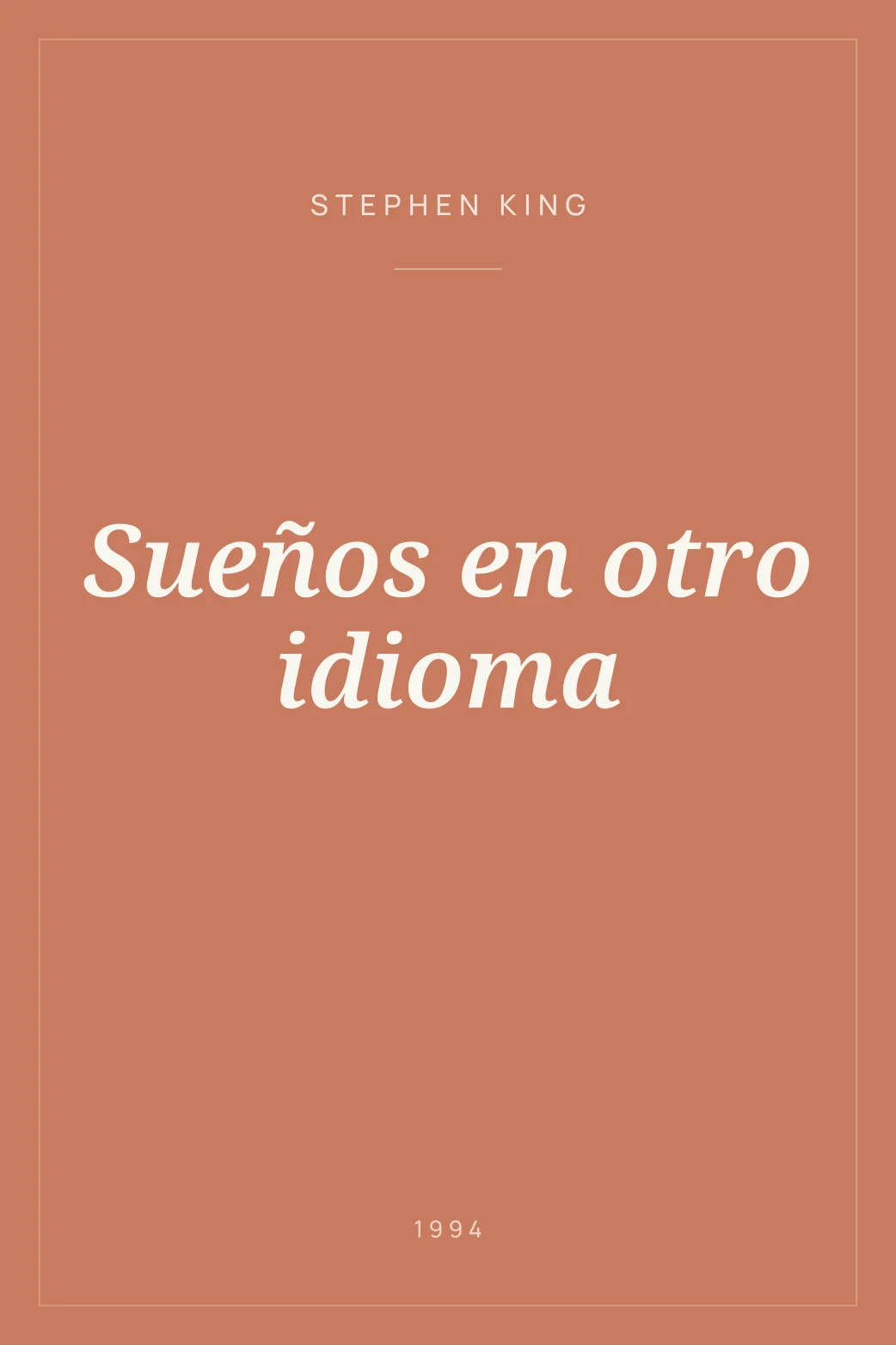 Portada de Sueños en otro idioma