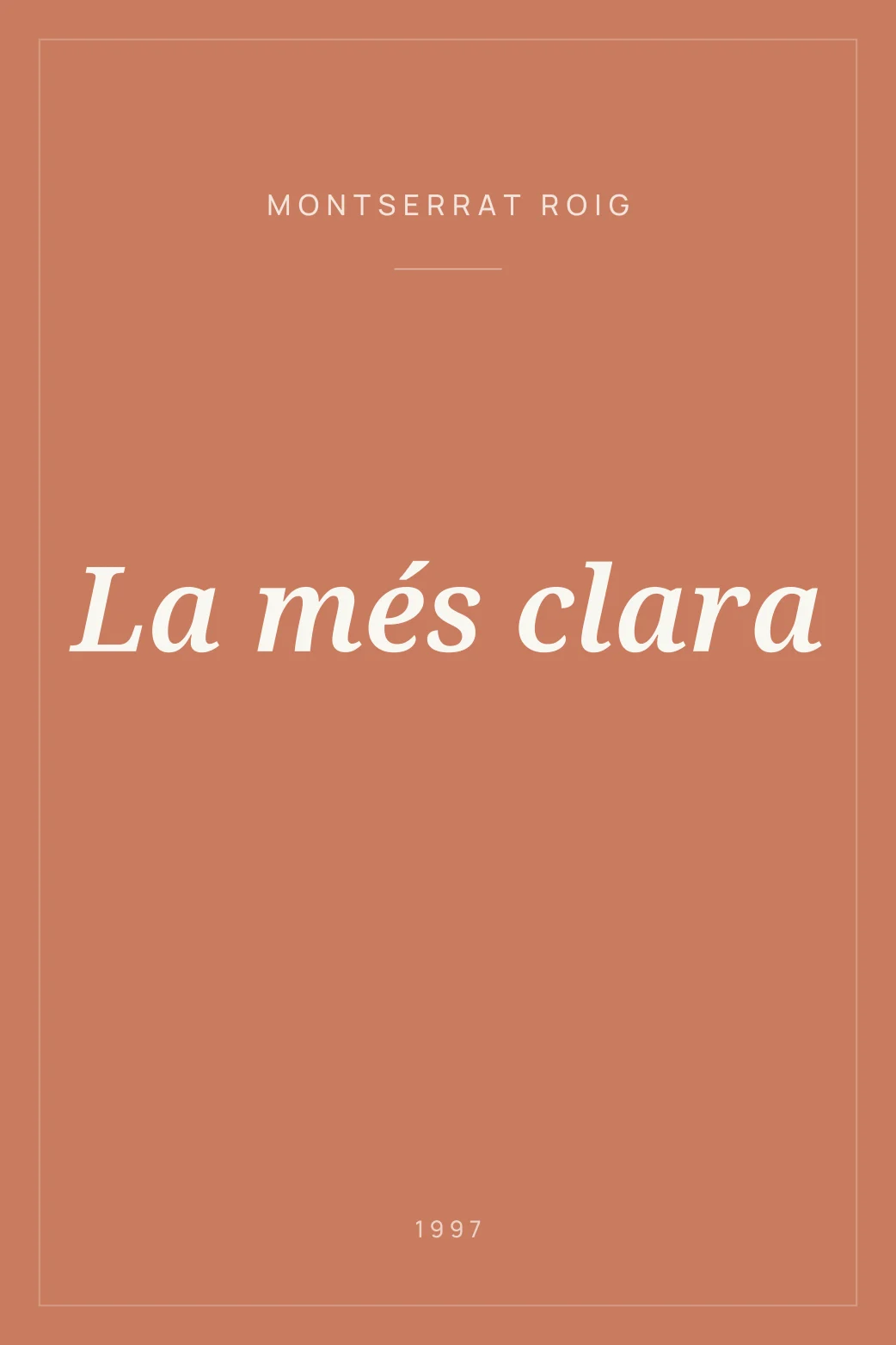 Portada de La més clara