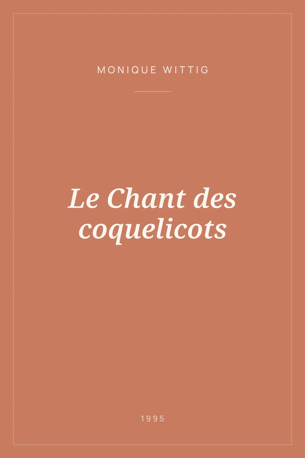 Portada de Le Chant des coquelicots