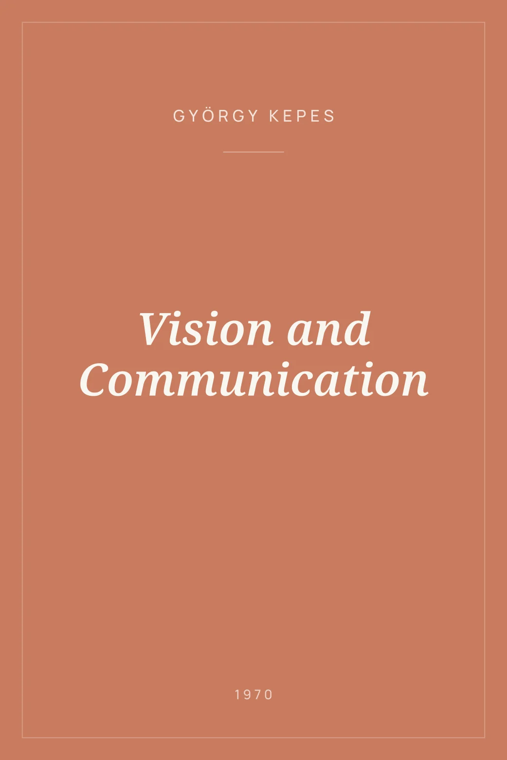 Portada de Vision and Communication