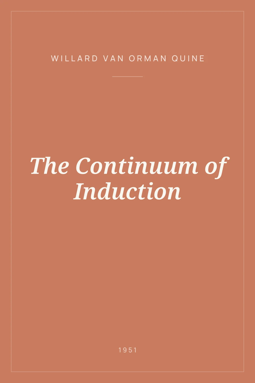 Portada de The Continuum of Induction