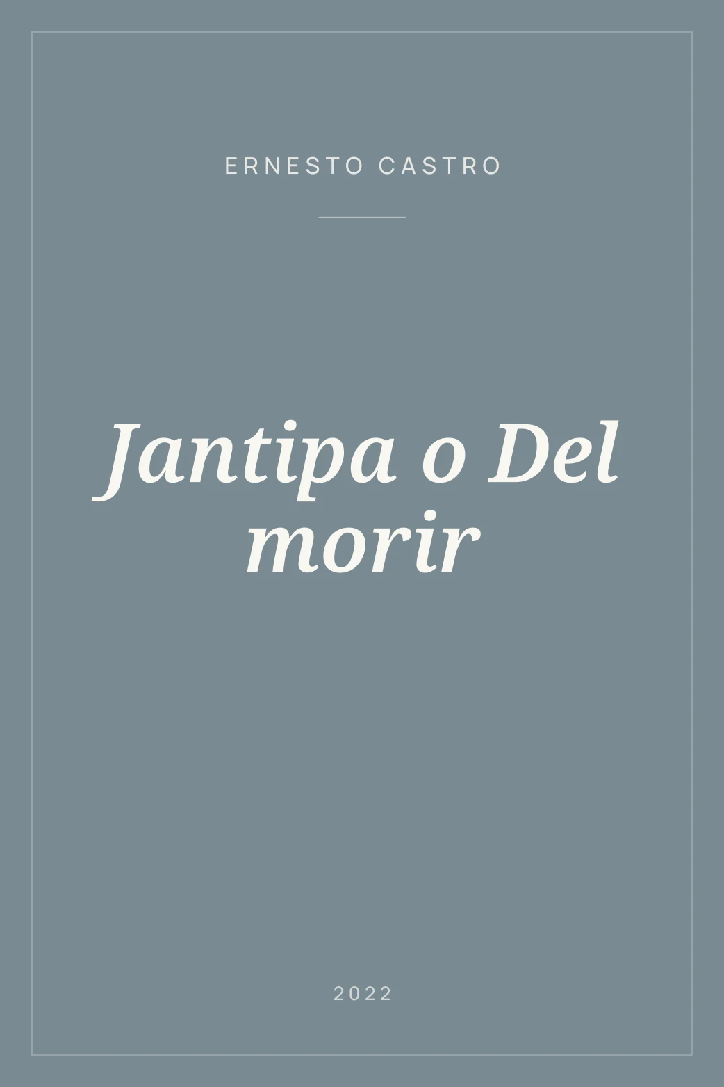 Portada de Jantipa o Del morir