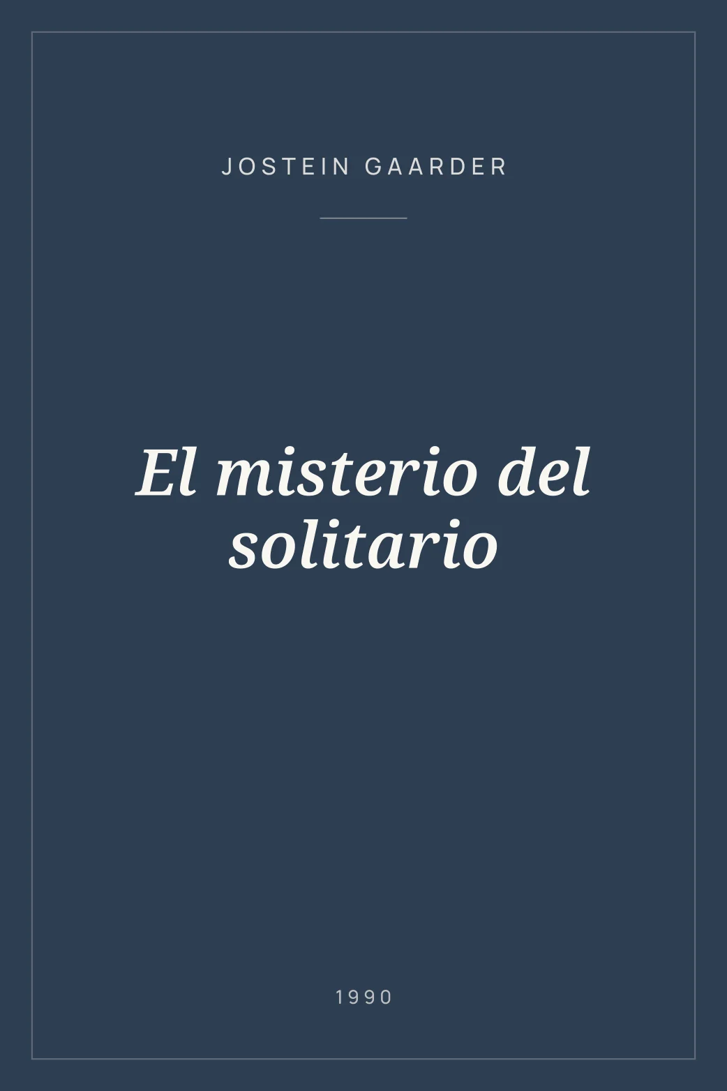 Portada de El misterio del solitario
