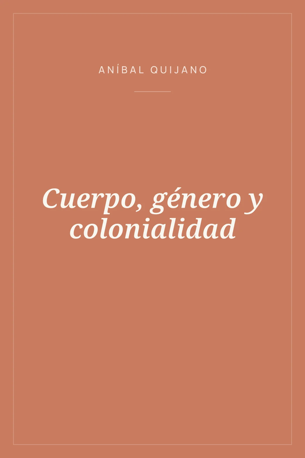 Portada de Cuerpo, género y colonialidad