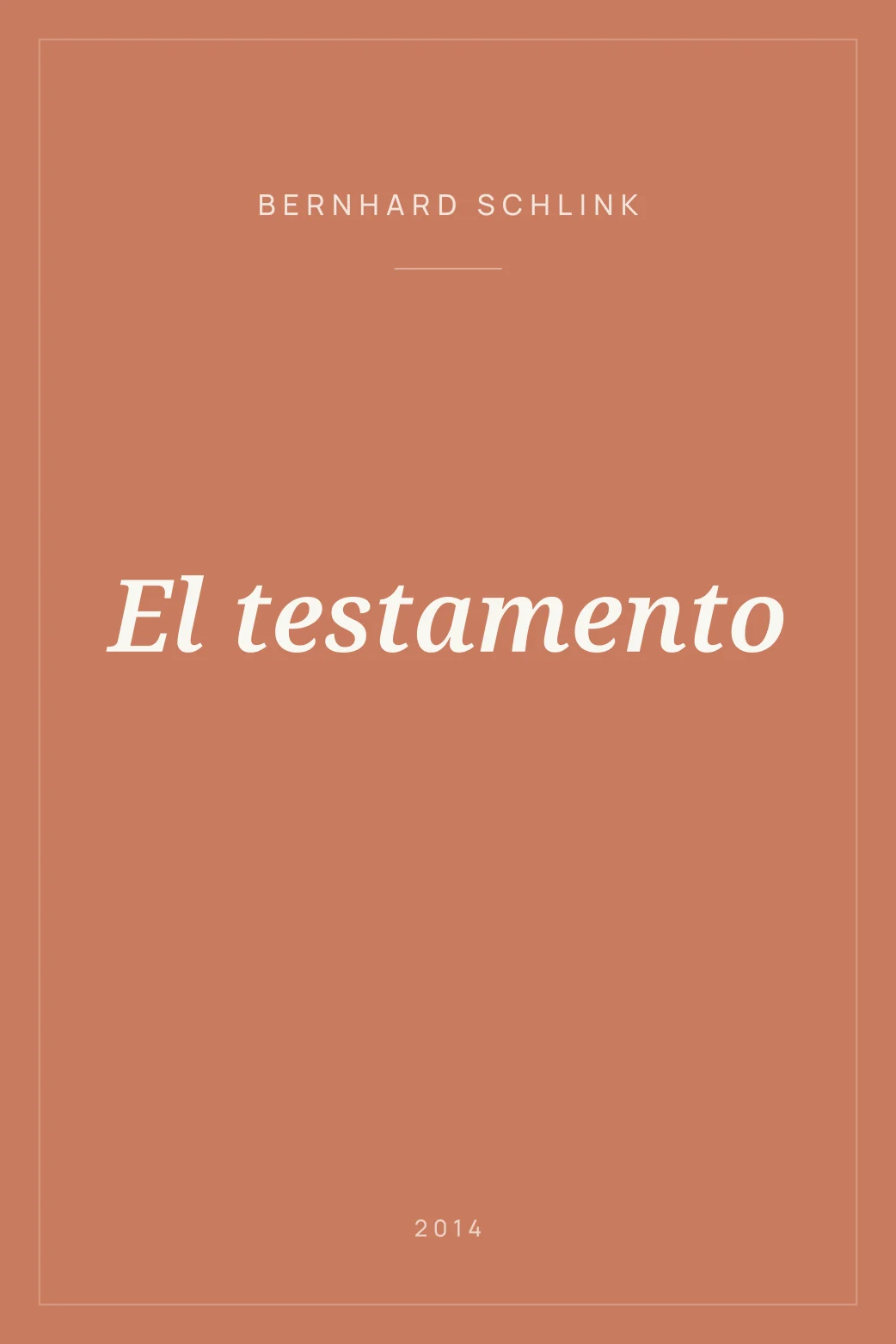 Portada de El testamento