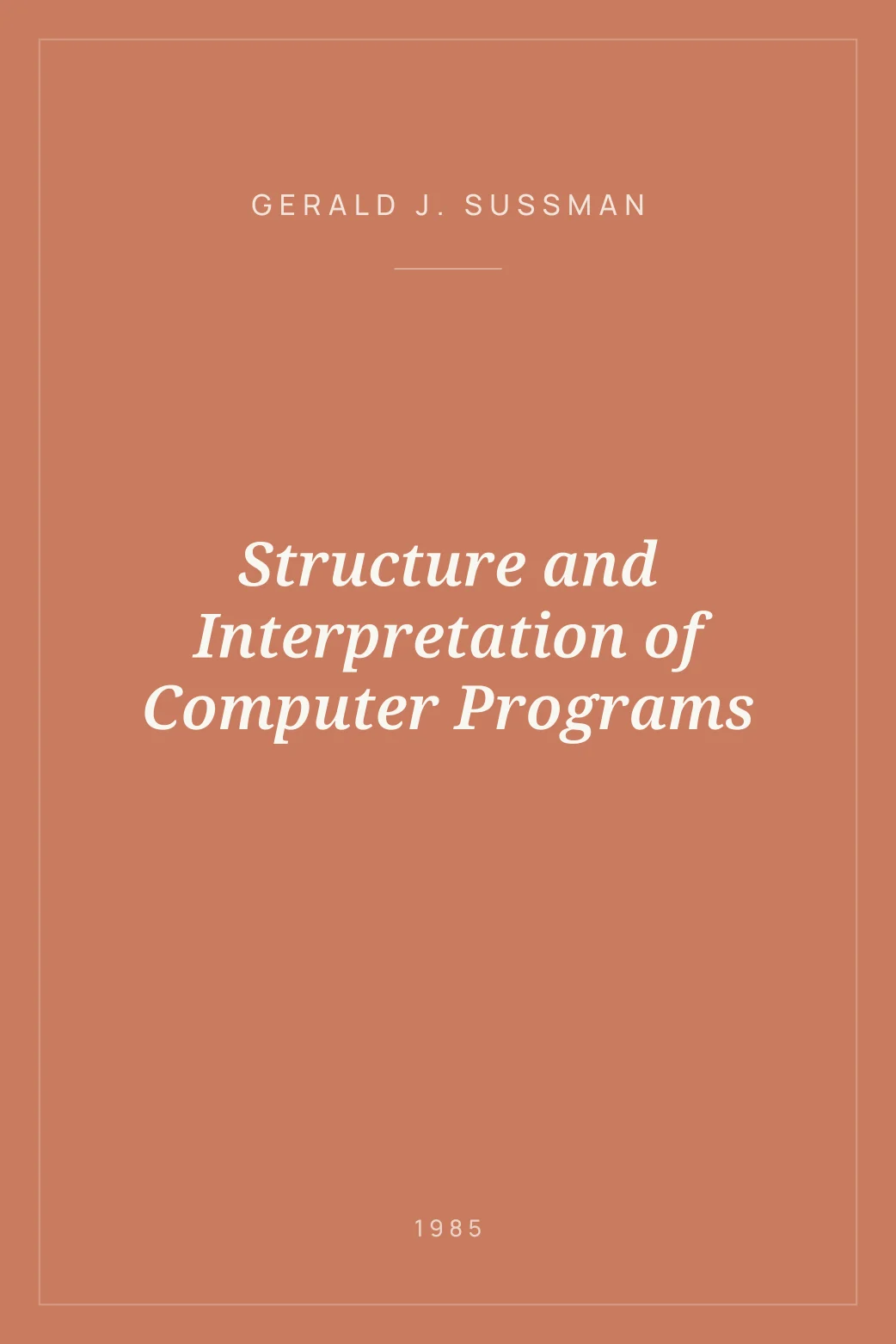 Portada de Structure and Interpretation of Computer Programs