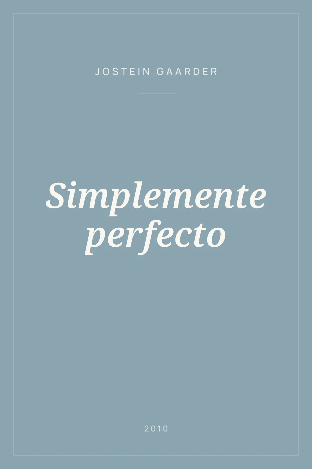 Portada de Simplemente perfecto