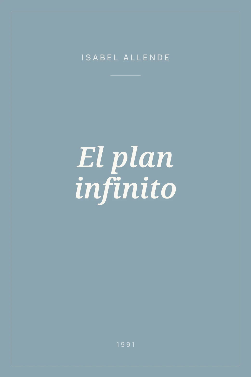 Portada de El plan infinito