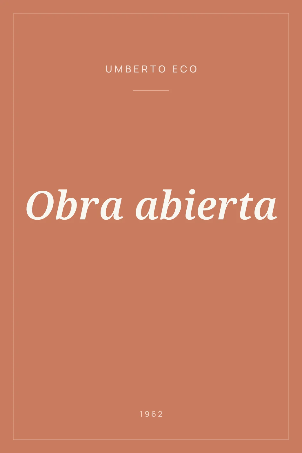 Portada de Obra abierta