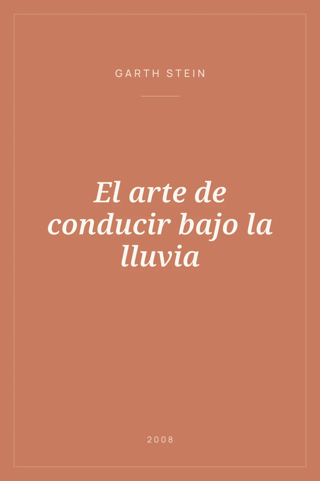 Portada de El arte de conducir bajo la lluvia