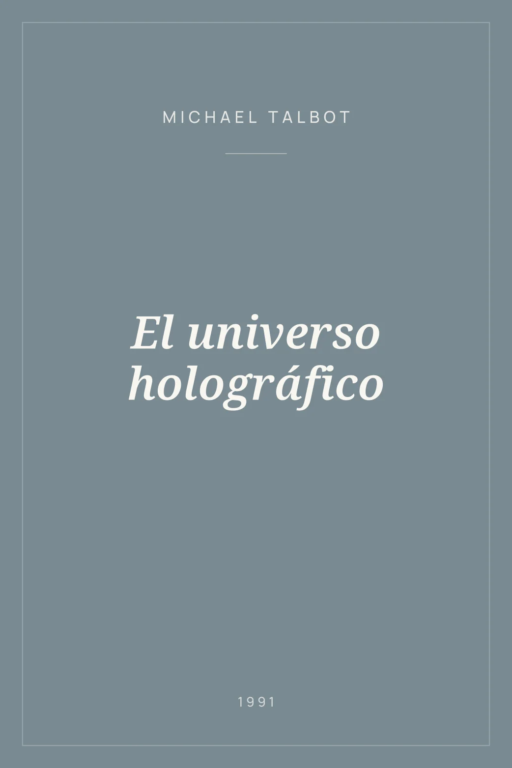 Portada de El universo holográfico