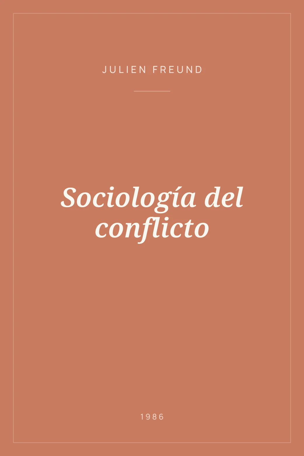 Portada de Sociología del conflicto
