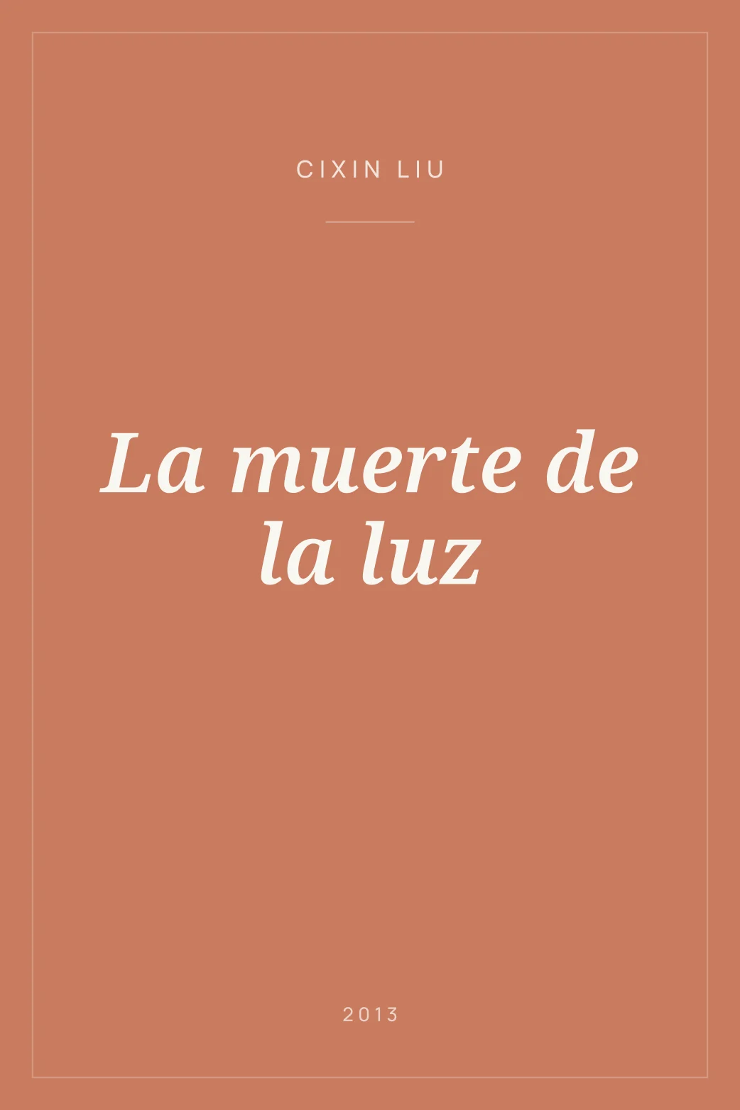 Portada de La muerte de la luz