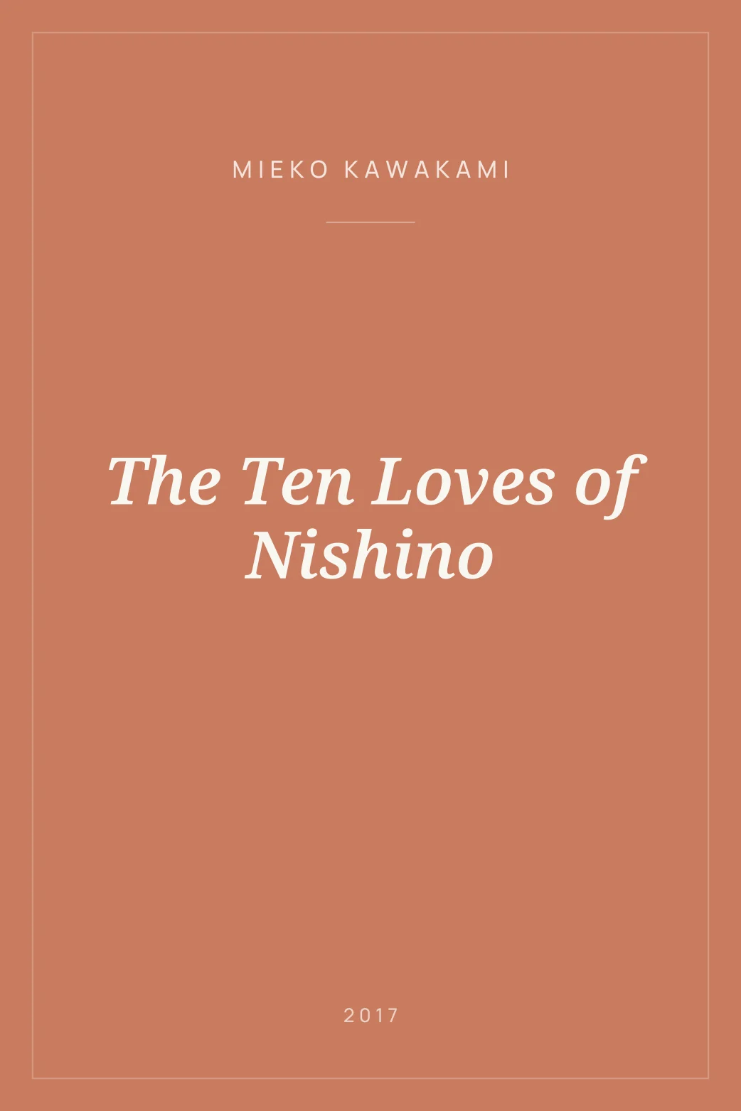 Portada de The Ten Loves of Nishino