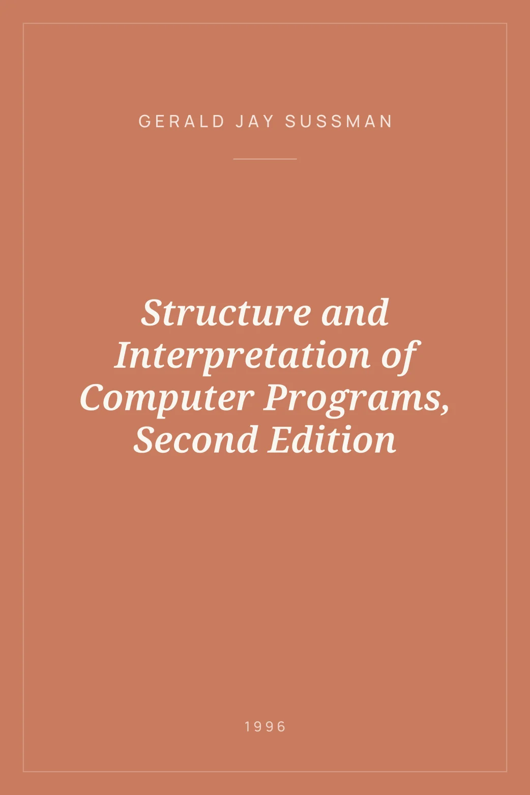 Portada de Structure and Interpretation of Computer Programs, Second Edition