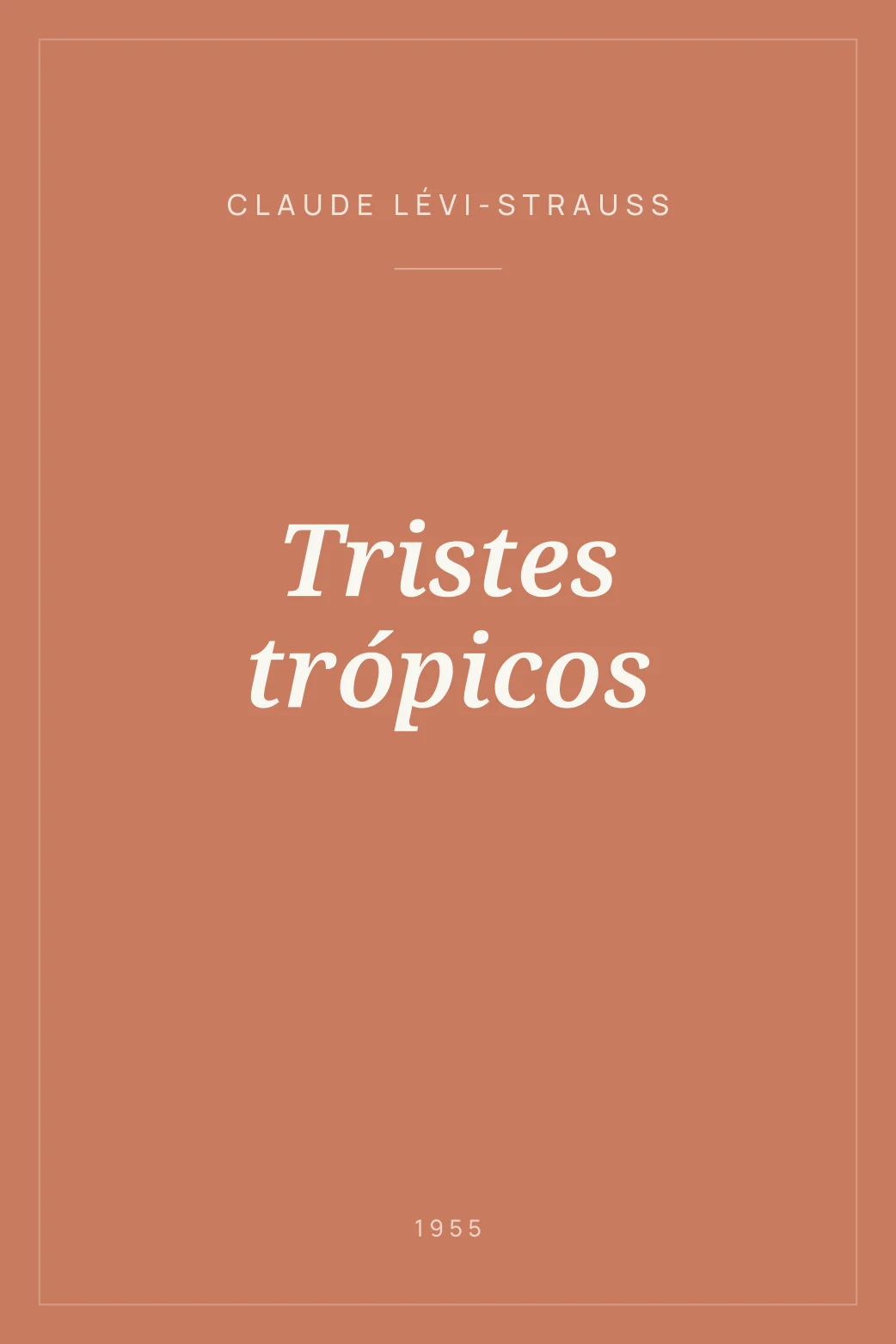 Portada de Tristes trópicos