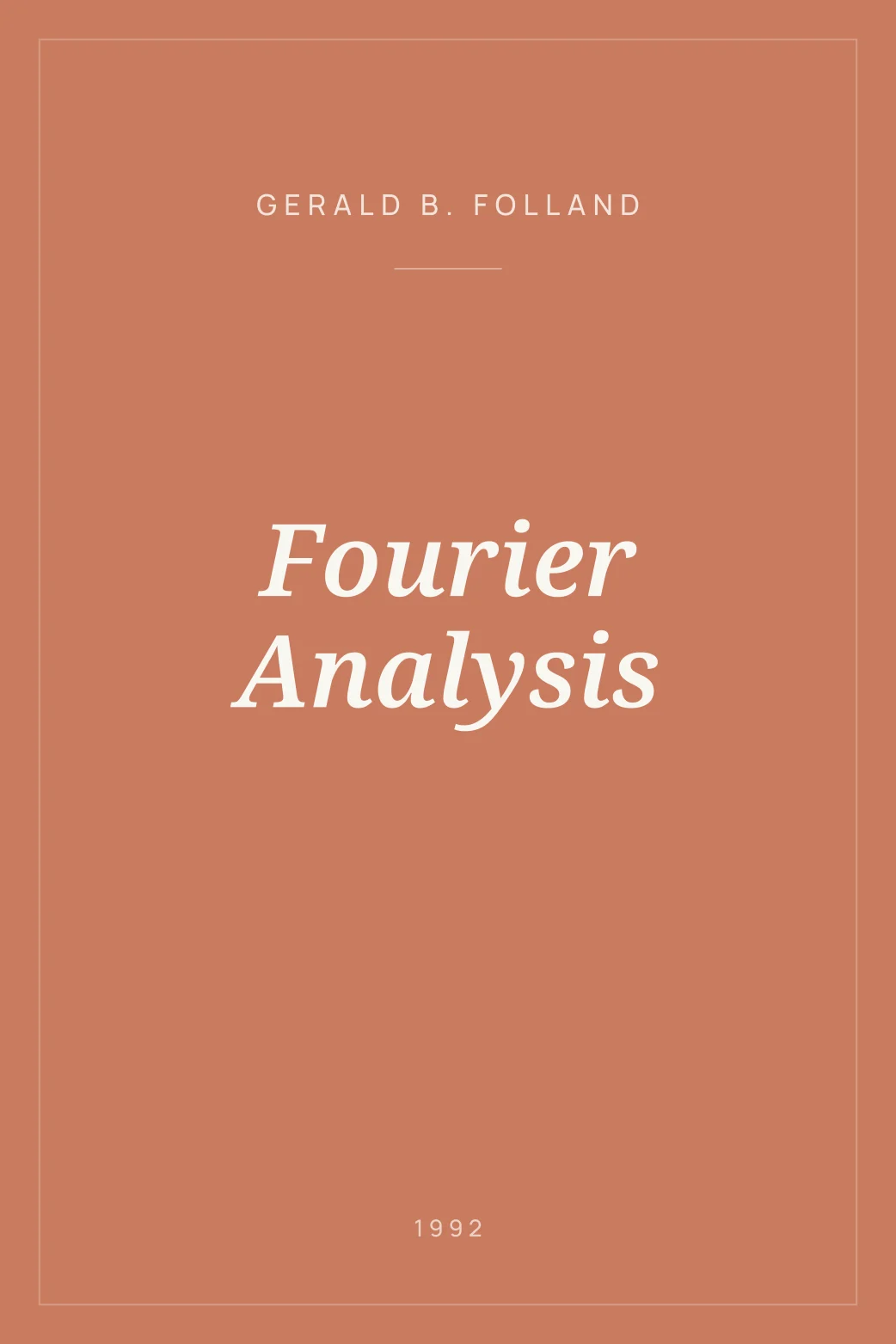 Portada de Fourier Analysis