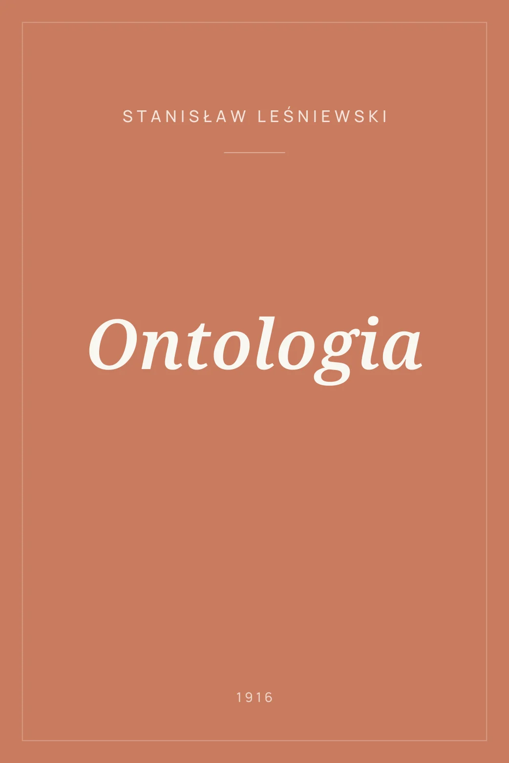 Portada de Ontologia