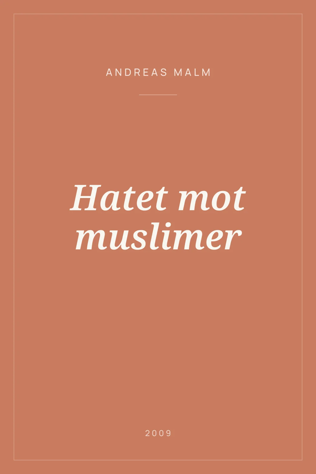 Portada de Hatet mot muslimer