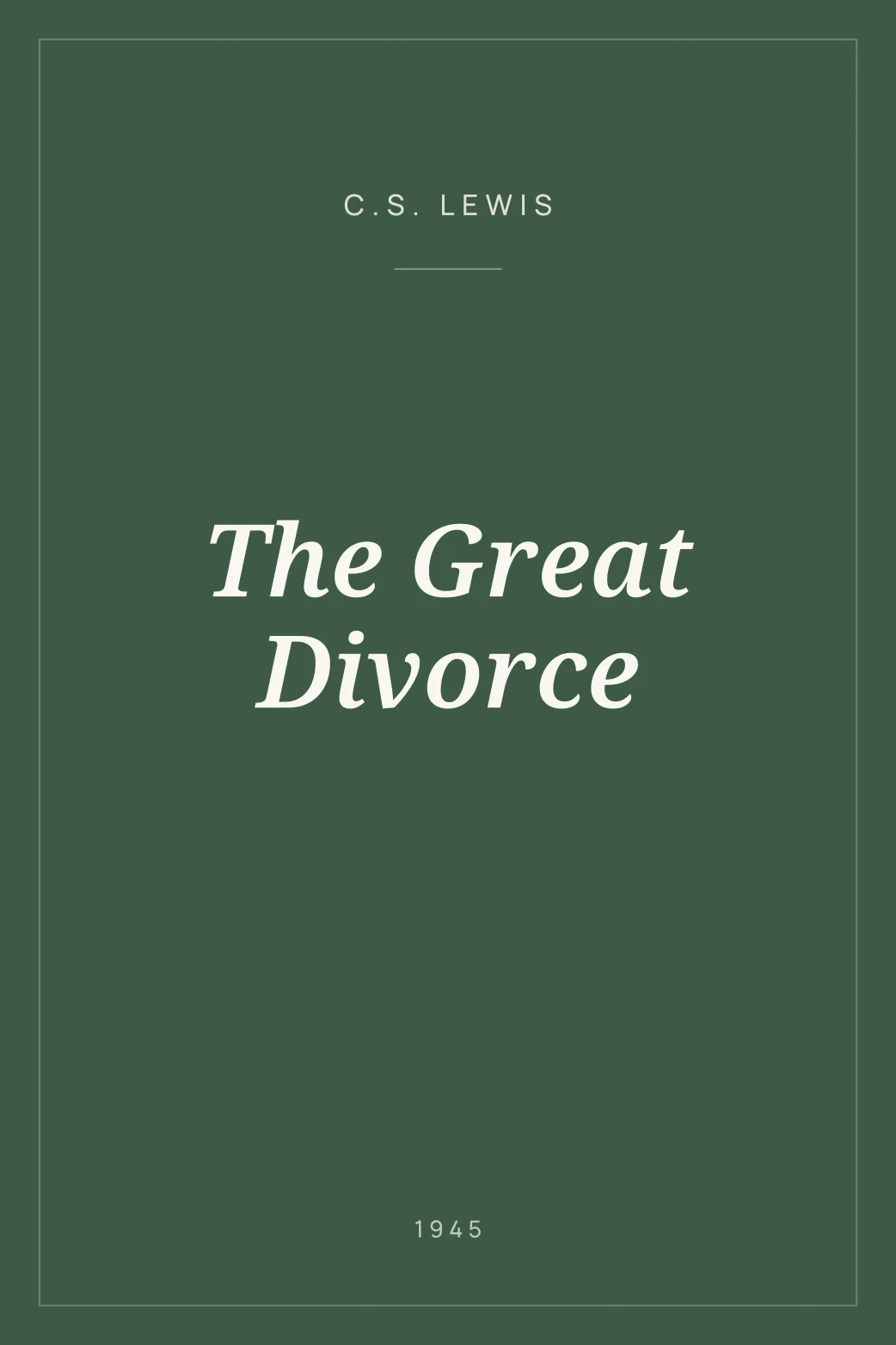 Portada de The Great Divorce