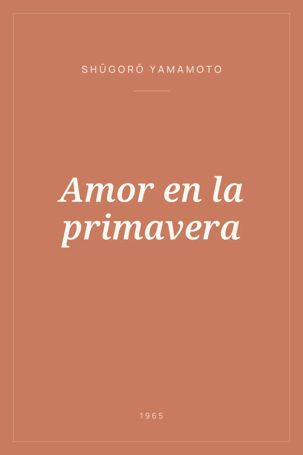 Portada de Amor en la primavera