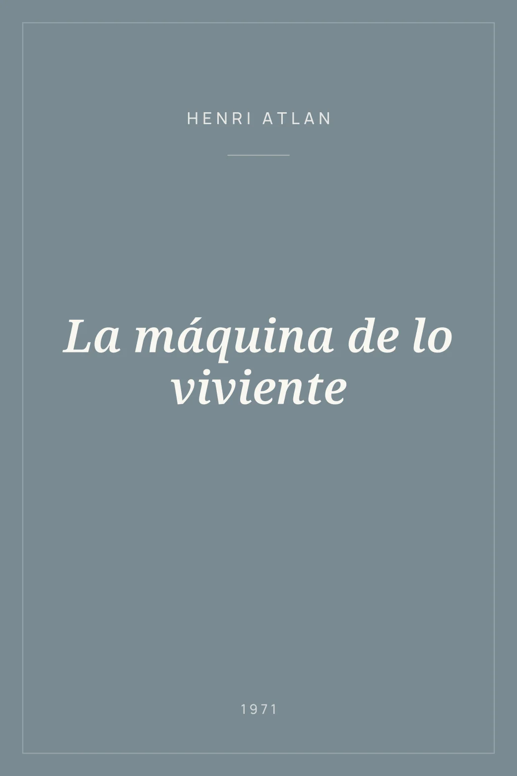 Portada de La máquina de lo viviente