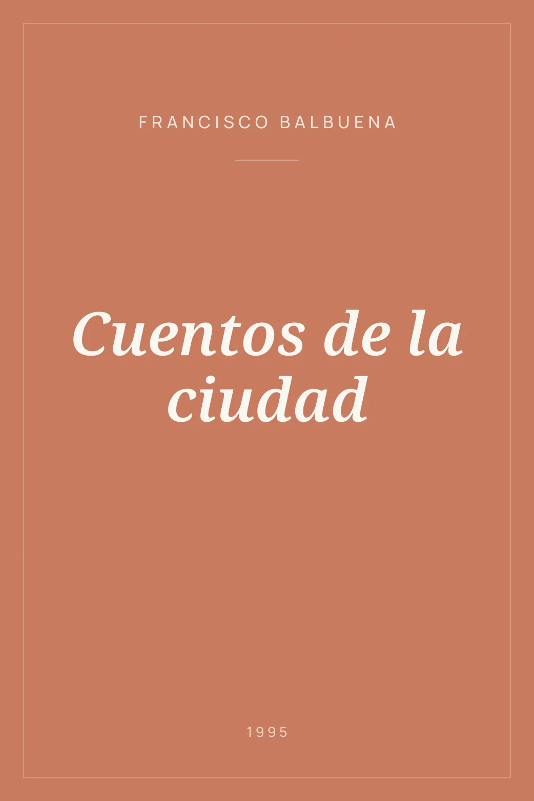 Portada de Cuentos de la ciudad