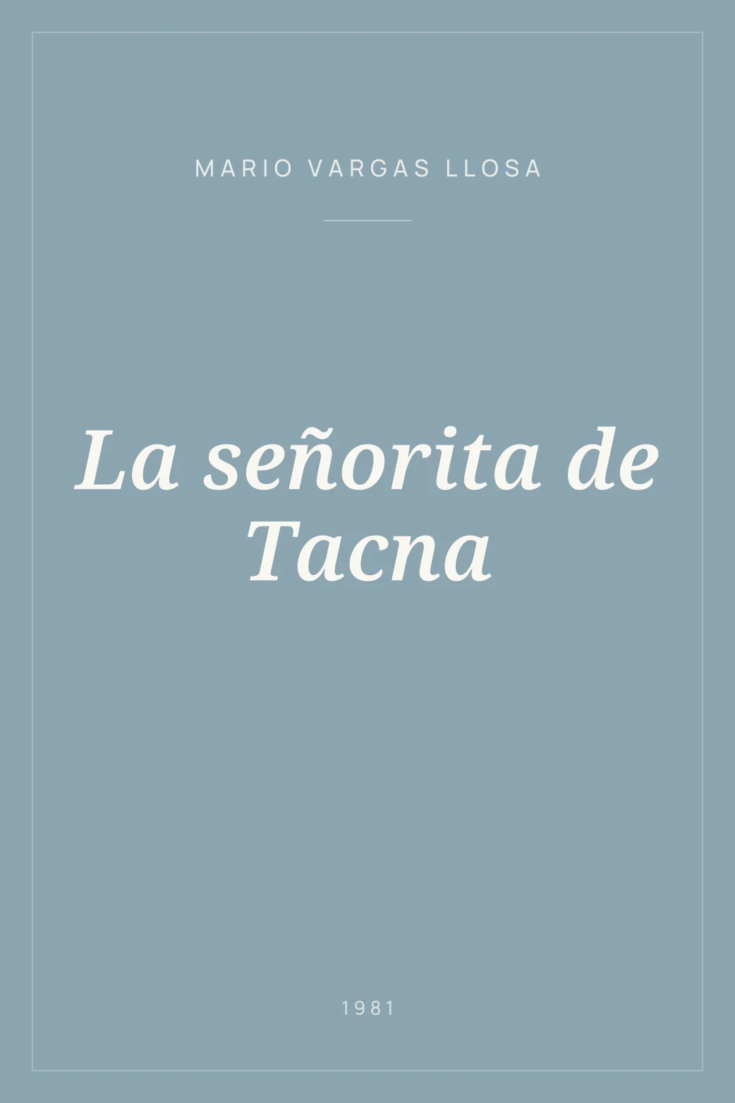Portada de La señorita de Tacna