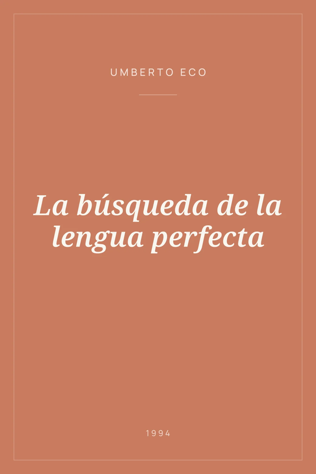 Portada de La búsqueda de la lengua perfecta